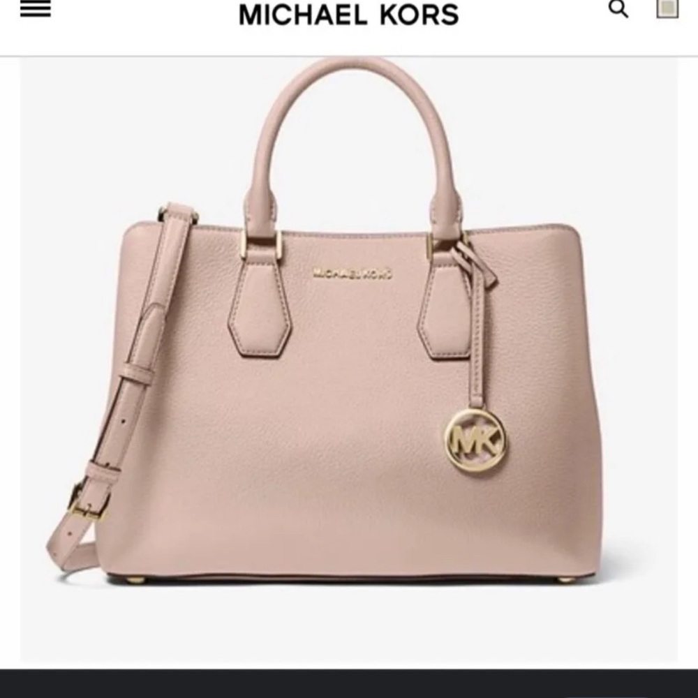 MICHAEL KORS CAMILLE  SATCHEL SHOULDER CROSSBODY LEATHER BAG Blossom
